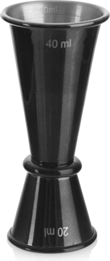 Fekete rozsdamentes acél bár jigger 20/40 ml