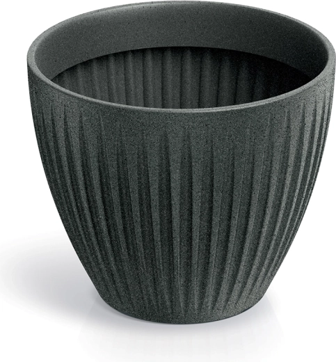 Latia Round virágtartó 30 cm – fekete gránit
