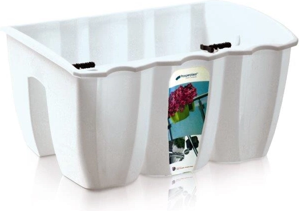 Crown 39,3 cm fehér korlátra akasztható virágláda