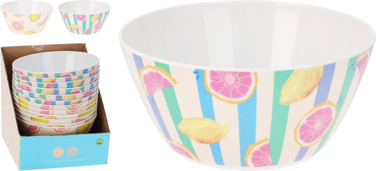 Melamin tál 25 cm, 4 l gyümölcsmintával
