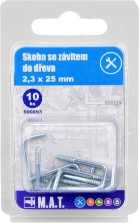 Facsavarmenetes kapocs 25 × 2,3 mm, horganyzott (10 db)