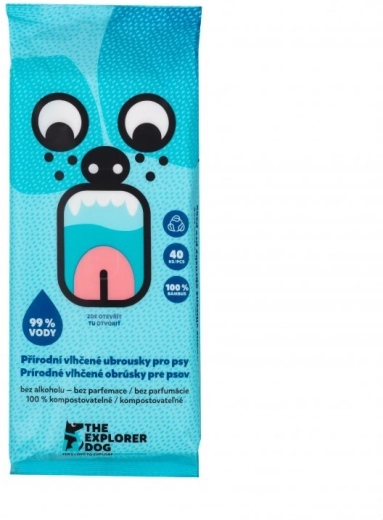 Explorer Dog bio lebomló nedves törlőkendők kutyáknak 40 db