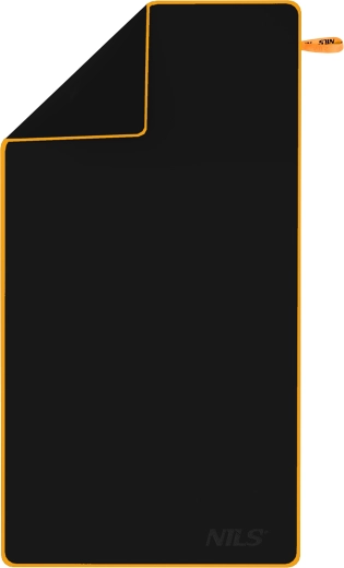 Gyorsan száradó mikroszálas törölköző NILS NCR12 fekete/narancssárga