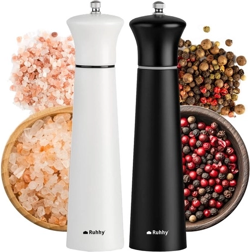 RUHHY kézi só- és borsőrlő szett, kerámia mechanizmus, 22 cm