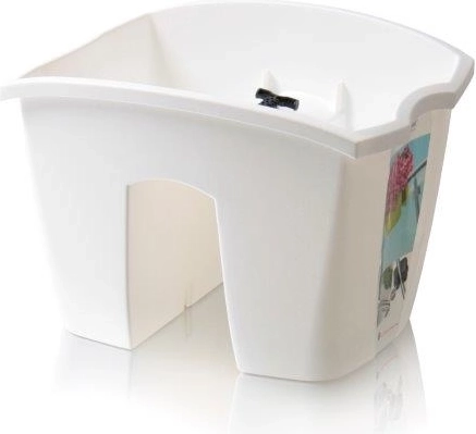 Crown korlátra szerelhető virágláda 24,2 cm – fehér