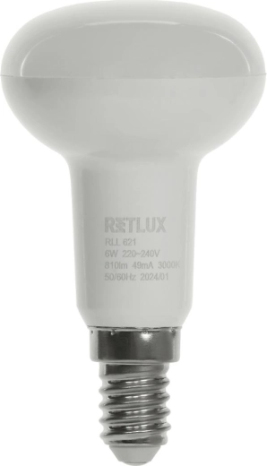 LED reflektorizzó RETLUX R50 E14 6 W meleg fehér