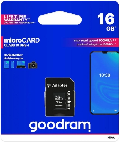 Goodram microSD 16GB memóriakártya