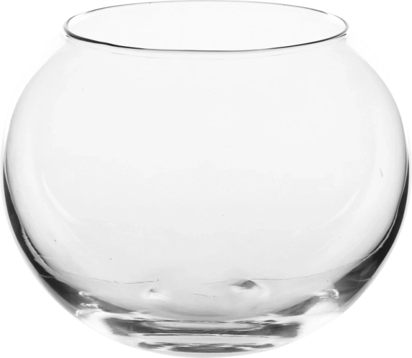 Gömb alakú üveg váza 17,5 cm