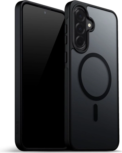 Hibrid matt mágneses MagSafe tok Samsung Galaxy A37 / A36 – fekete