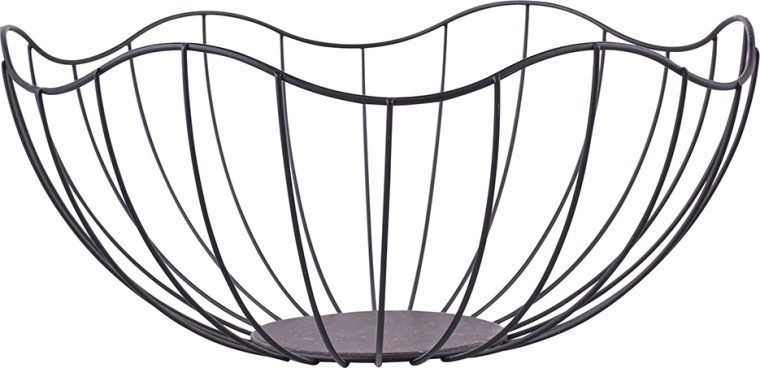 Altom design fém drótkosár, fekete, 28 × 12 cm