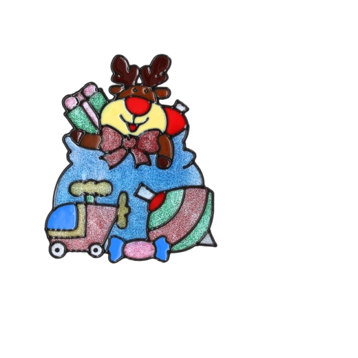 Aranyos rénszarvas- és ajándékmotívumok