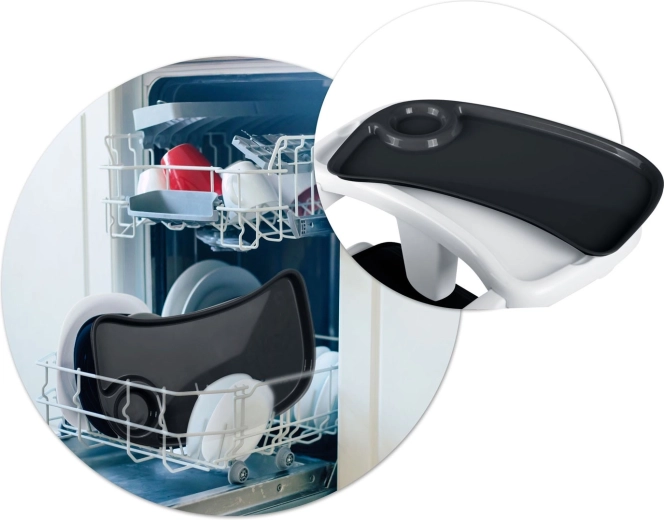 Könnyű tisztítás: levehető tálca és mosogatógépbe tehető betét