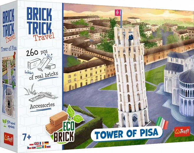 BRICK TRICK Travel – Pisai ferde torony (260 darabos) téglás építőkészlet