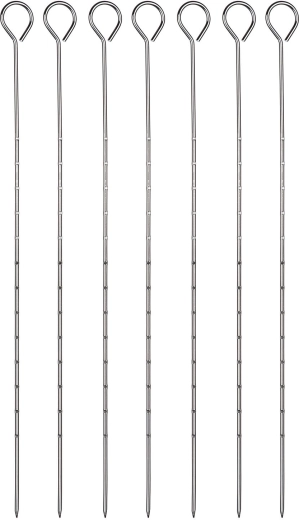 Rozsdamentes acél grillnyársak 31,5 cm – 6 darabos készlet