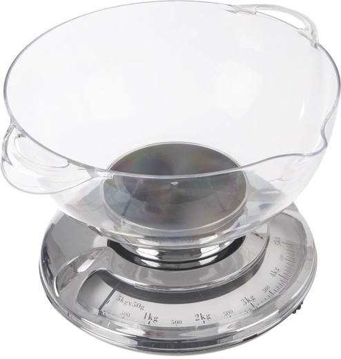 Jól olvasható analóg számlap 5 kg-ig