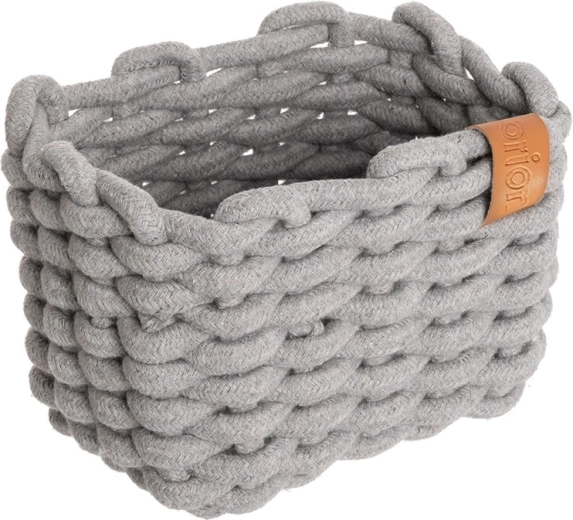 Skandi szürke pamut tárolókosár 19,5 × 14 × 14 cm