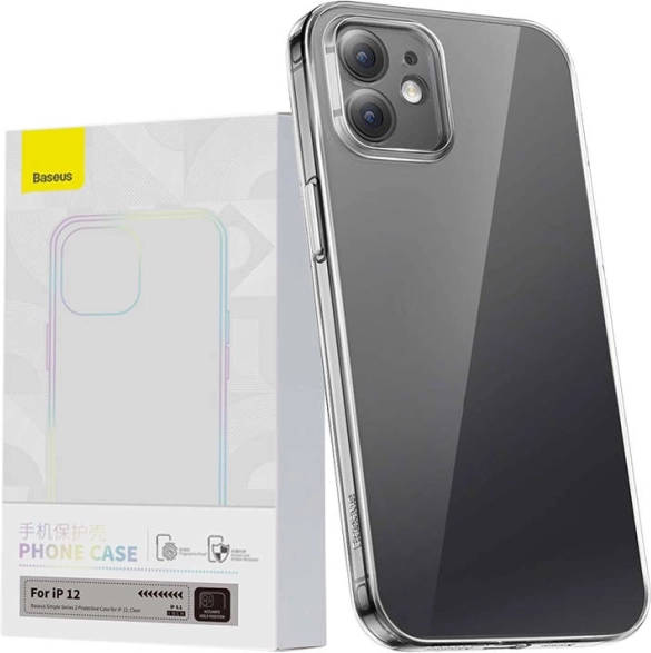 Átlátszó BASEUS Simple tok iPhone 12-höz