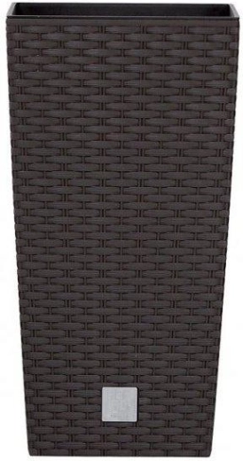 Rato Square sötétbarna virágtartó 40 × 40 × 75 cm