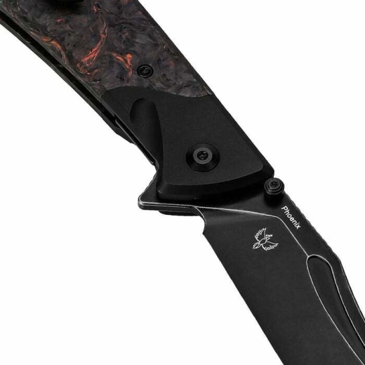 Prémium CPM‑S35VN penge Black Stonewash felülettel