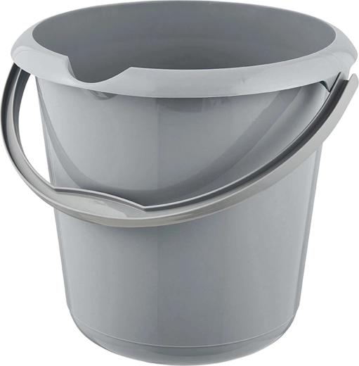 Műanyag vödör kiöntővel 10 l, szürke