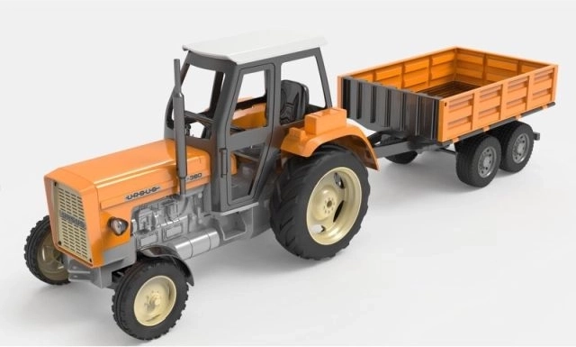 Ursus C-360 traktor pótkocsival, 1:10 méretarányban