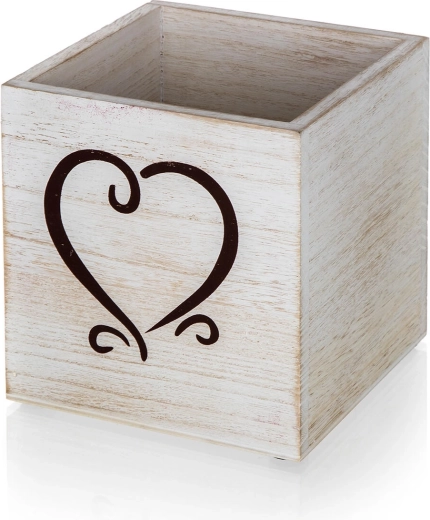 Rusztikus whitewash megjelenés szívvel