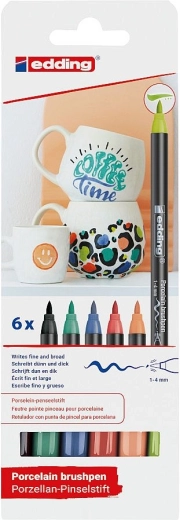 Edding 4200 porcelánfilcek friss színekben, 6 db