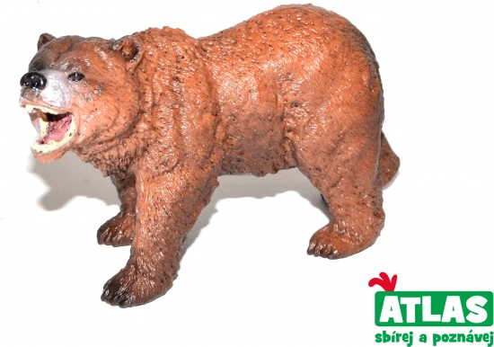 Grizzly medvegszobor – kézzel festett