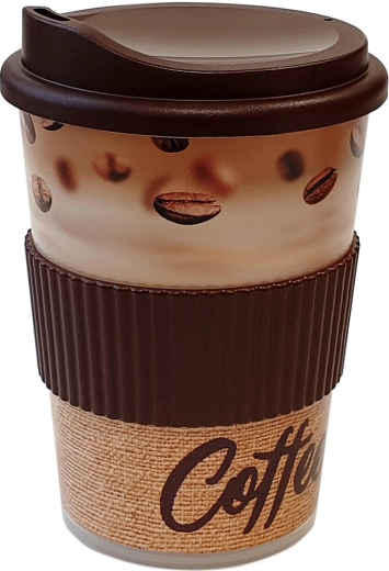 0,4 l-es, szívókás, mandzsettás PH Ekoline Coffee pohár