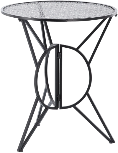 Stabil kerek asztal perforált lappal