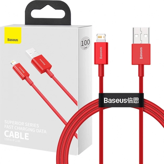 Kábel USB Baseus gyors töltéshez 1m piros