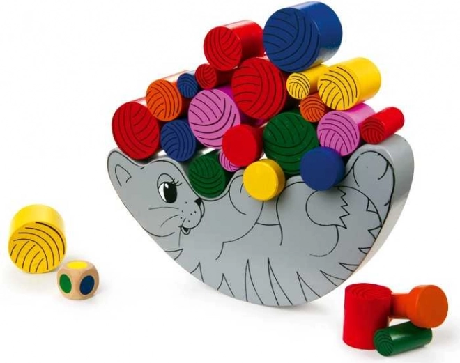 small foot fa motorikus játék egyensúlyozó cica