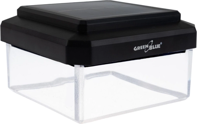 Napelemes LED oszlopkupak 100 × 100 mm, meleg fehér 3200 K