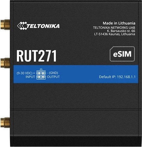 Teltonika RUT271 ipari LTE router eSIM-mel – 1 db