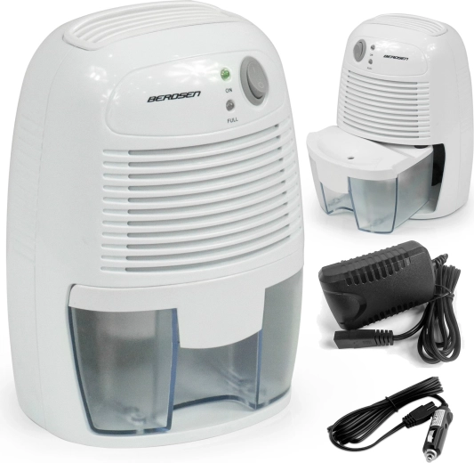 Berdsen mini páramentesítő autós adapterrel BR-68W fehér