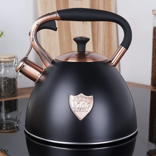 Elegáns matt fekete rézszínű részletekkel