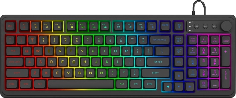 GALAXIS membrános gamer billentyűzet RGB háttérvilágítással