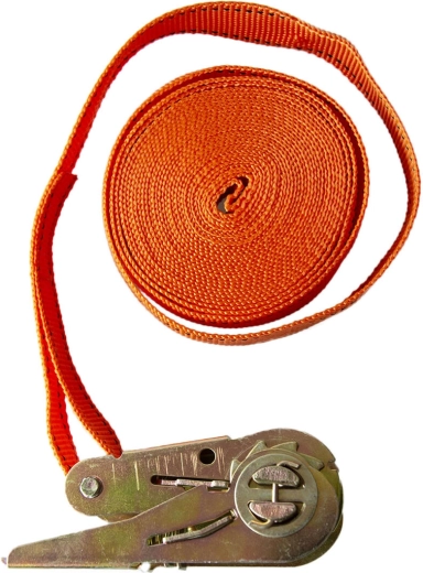 Racsnis rögzítő heveder 25 mm, 5 m hossz, 115 kg teherbírás