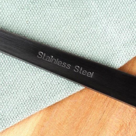 Szatén fekete acél a modern asztalhoz