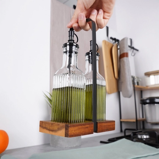 Stabil fa állvány fém fogantyúval