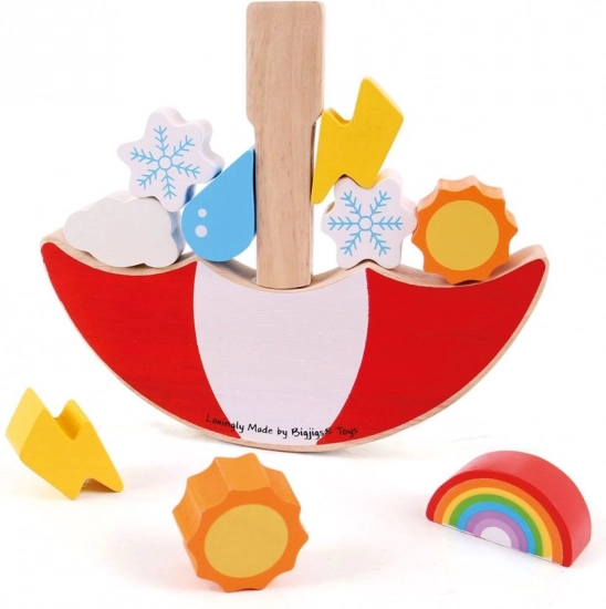BIGJIGS TOYS Időjárás fa egyensúlyozó játék