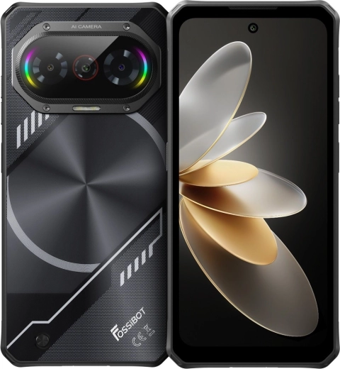 Strapabíró FOSSiBOT F114 okostelefon, fekete