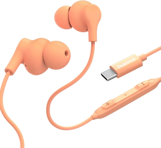 Curly USB‑C narancssárga fülhallgató