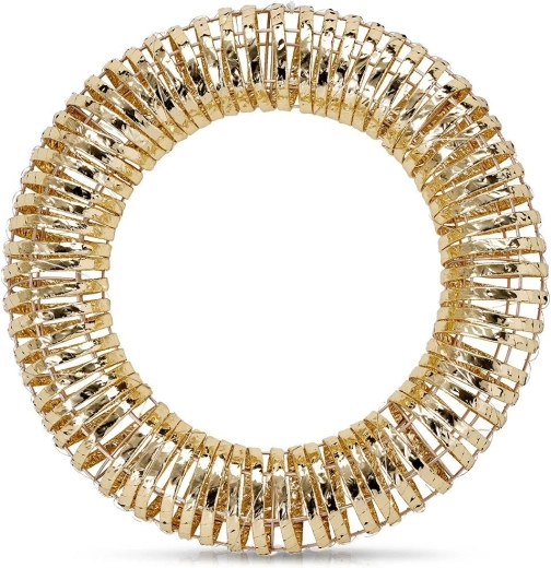 Világító karácsonyi koszorú 30 LED-del, aranyszínű, 40 cm