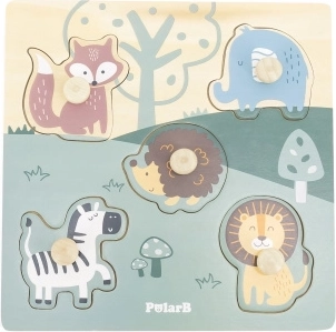 PolarB Viga fa állatos fogantyús puzzle