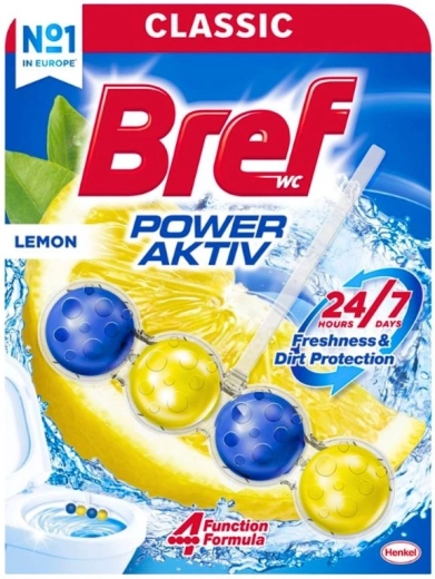 Bref Power Aktiv WC-illatosító Lemon 50 g