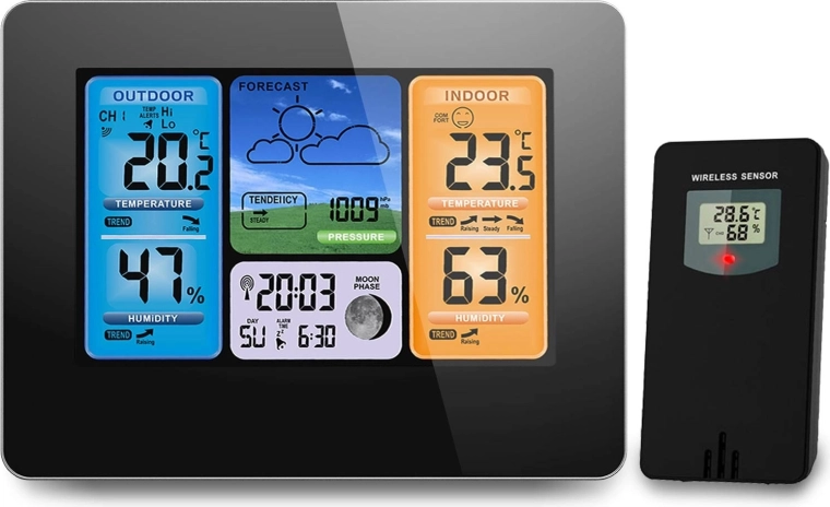 Mérés beltéren és kültéren vezeték nélküli érzékelővel