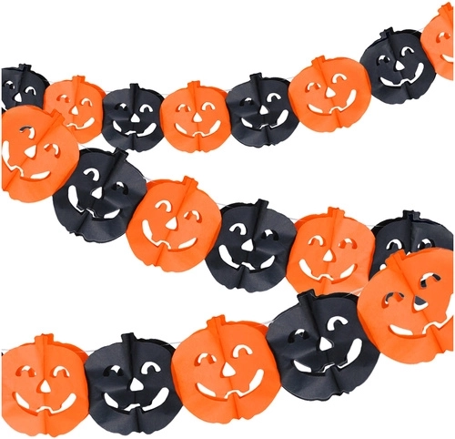 Papír Halloween girland tökökkel 3 m Ruhhy - 1 db