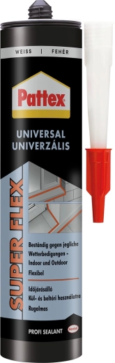 Pattex univerzális fehér szilikon tömítőanyag beltéri és kültéri használatra, 280 ml