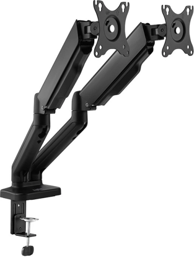 Kétszeres asztali monitorállvány 17–32" gázrugós karokkal